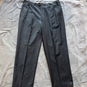 Britches Botto Giuseppe Biella Italy Gray Wool Cashmere Pleated Dress Pants 36R
